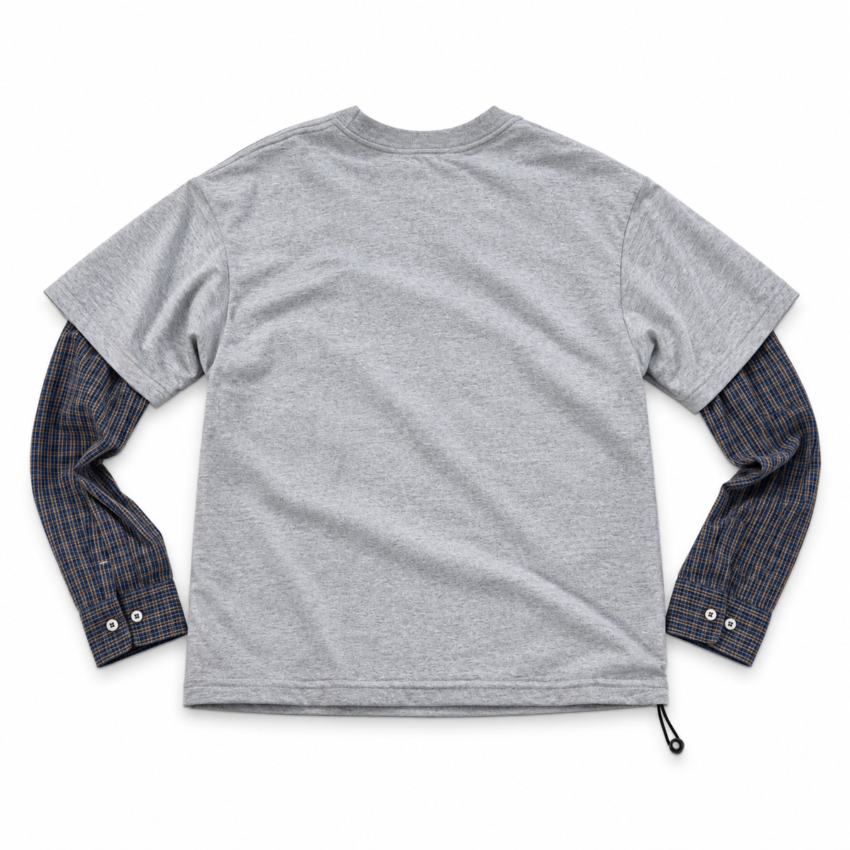 RE-CHECK T-SHIRT LIGHT GREY (S-L)