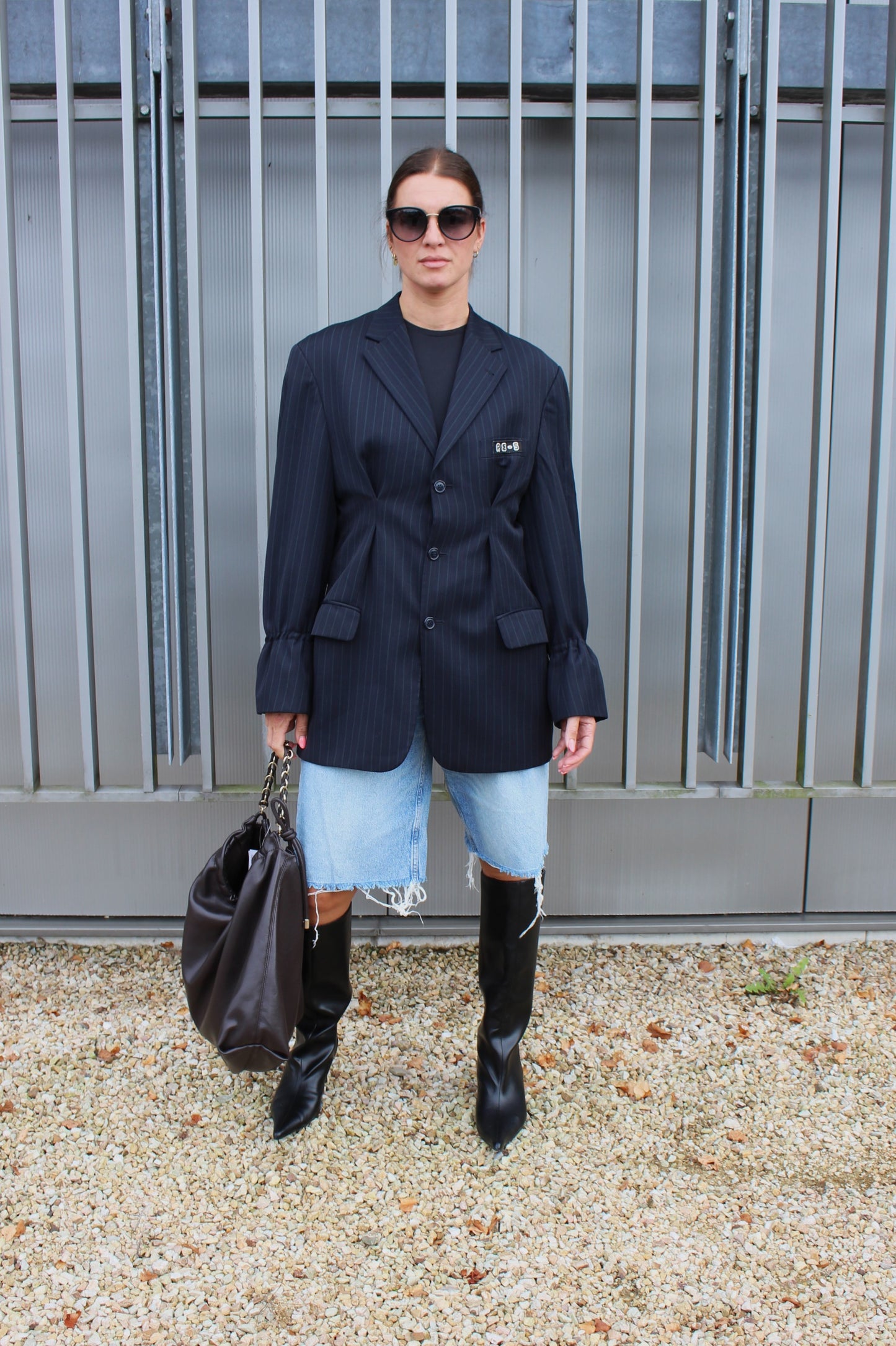 RE-FITTED BLAZER NAVY STRIPE (XS-L)