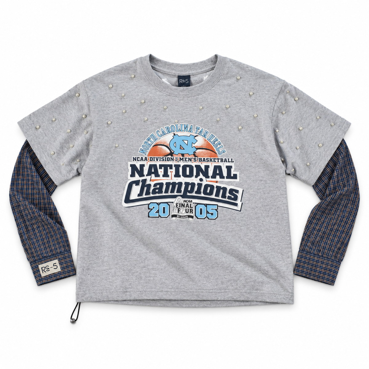 RE-CHECK T-SHIRT LIGHT GREY (S-L)