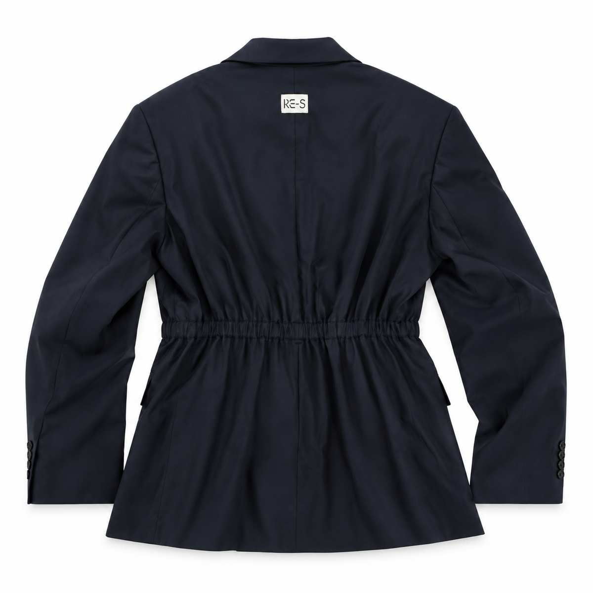 RE-ELASTICATED WAIST BLAZER NAVY STRIPE