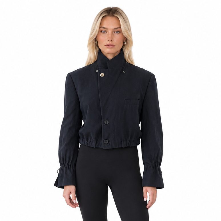 RE-CROPPED HOODED NAVY (S-XL)