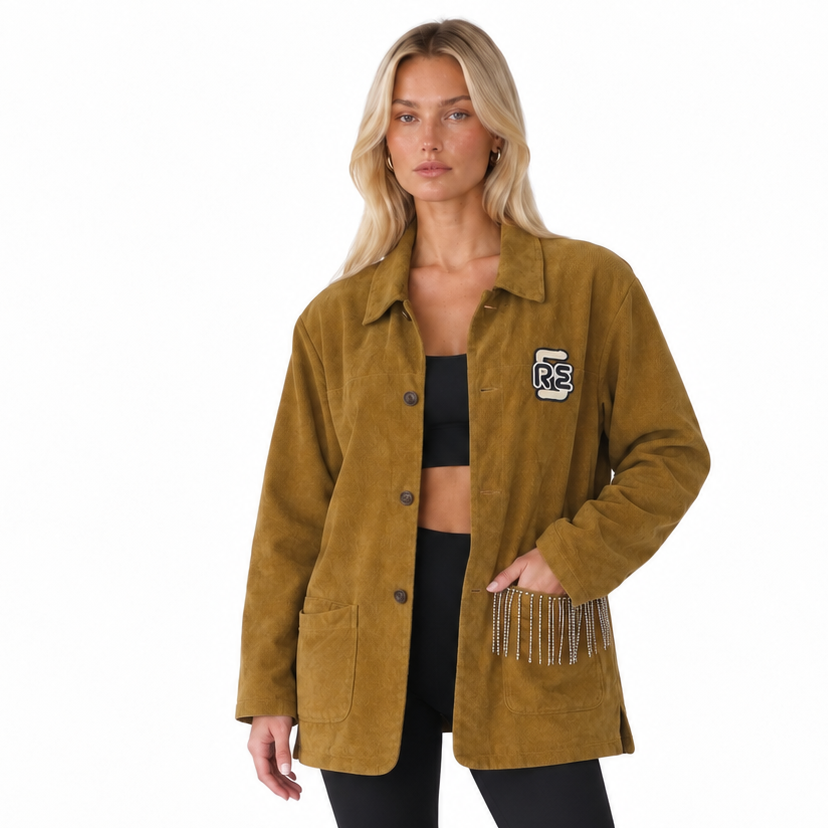 RE-SUÈDE FRINGE BLAZER (S-XL)