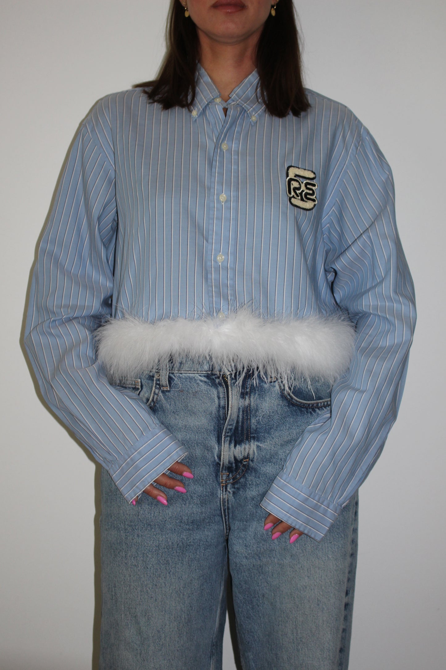 RE-FEATHERS SHIRT BLUE STRIPE (S-XL)