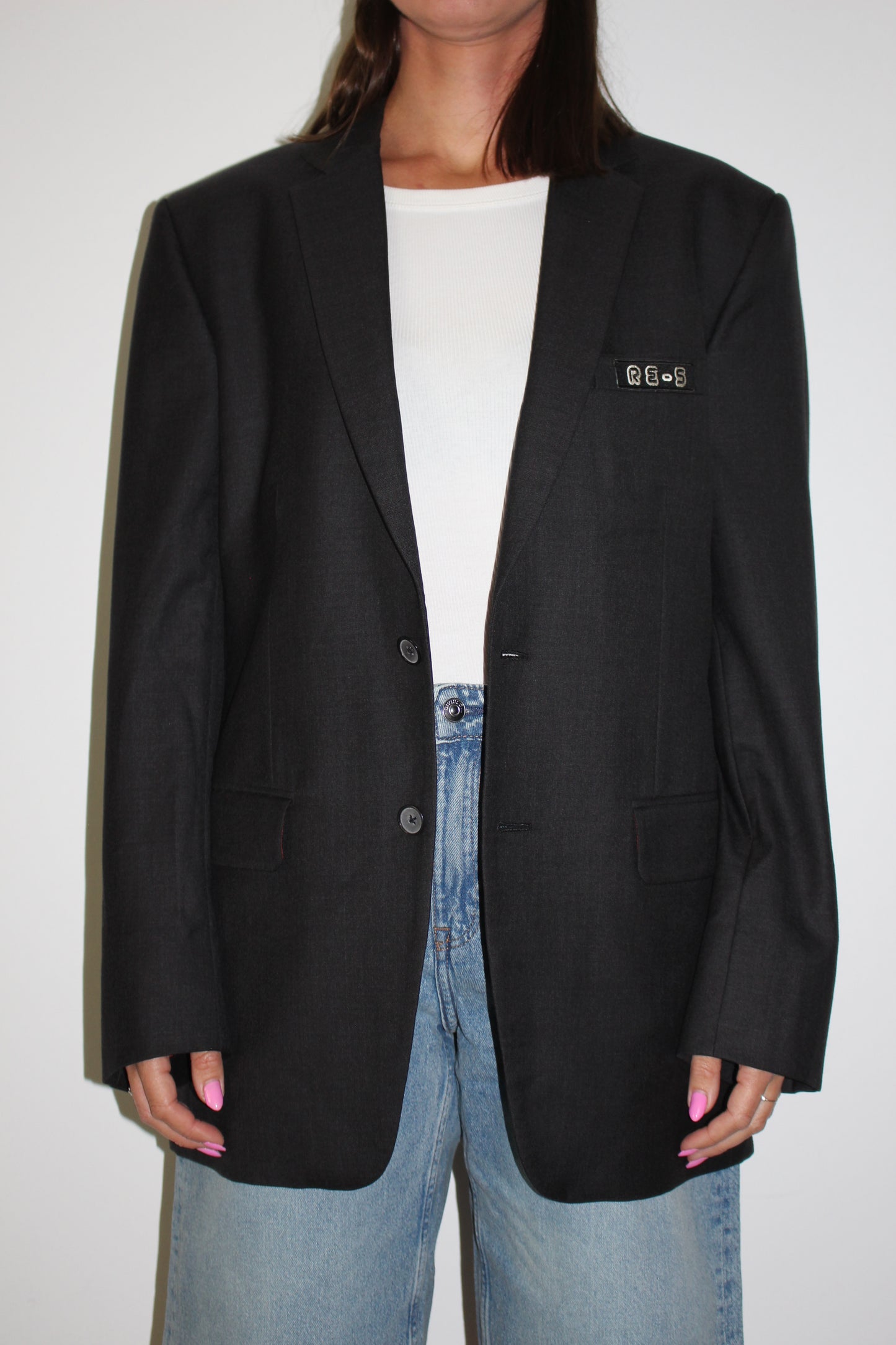 RE-BELTED BLAZER DARK GREY (S-XL)