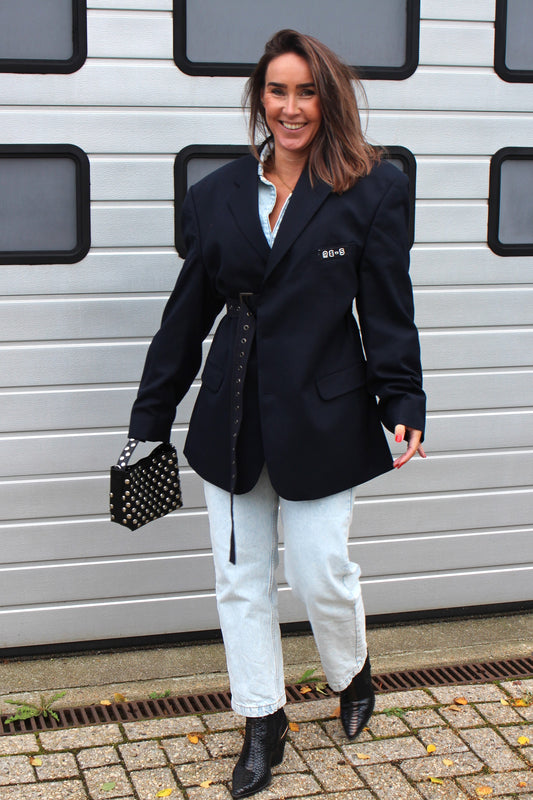 RE-BELTED BLAZER NAVY (S-XL)