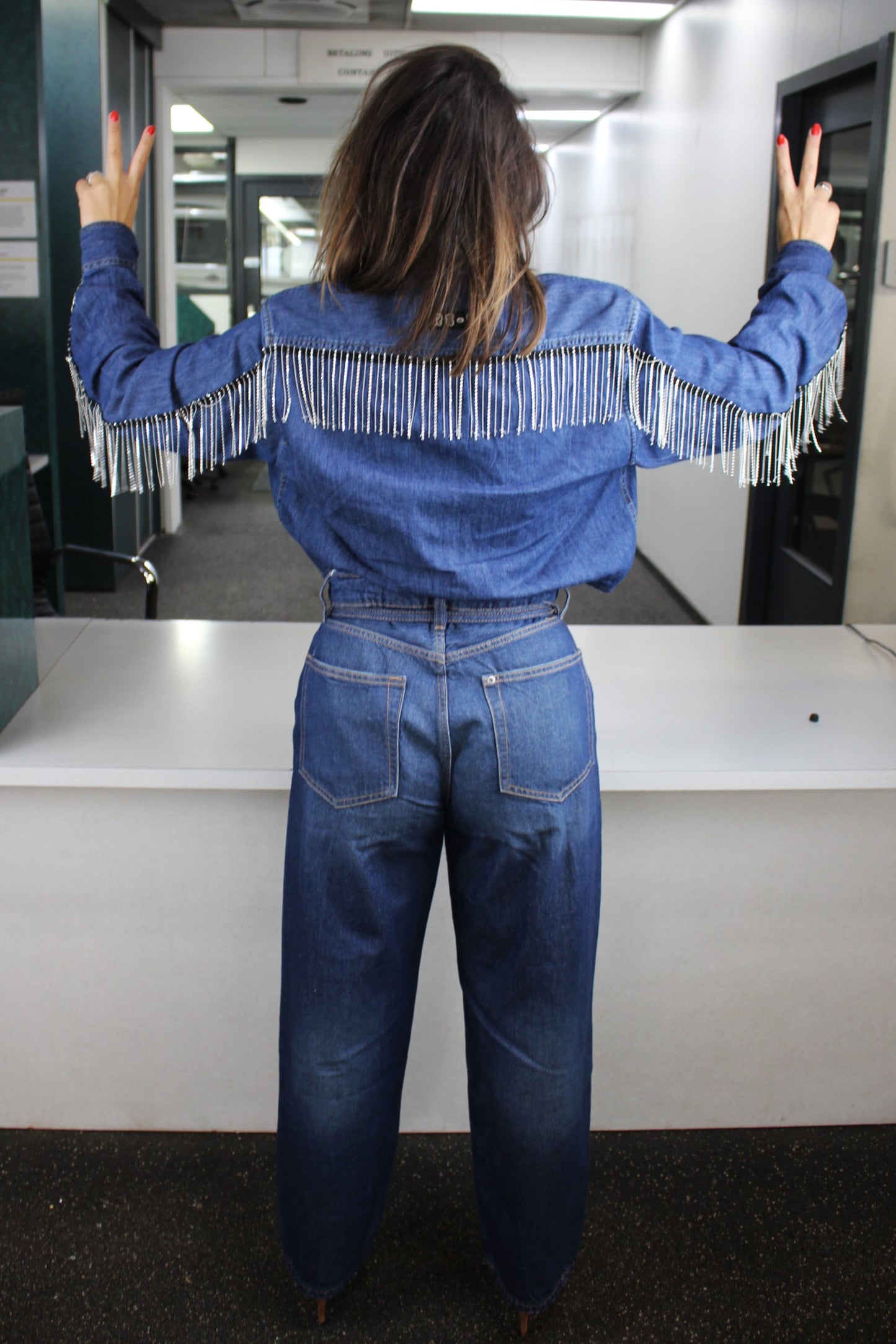 RE-FRINGE DENIMSHIRT (XS-L)