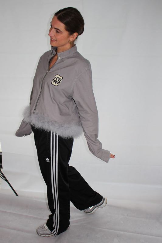 RE-BLOUSON JACKET FEATHERS GREY (S-L)