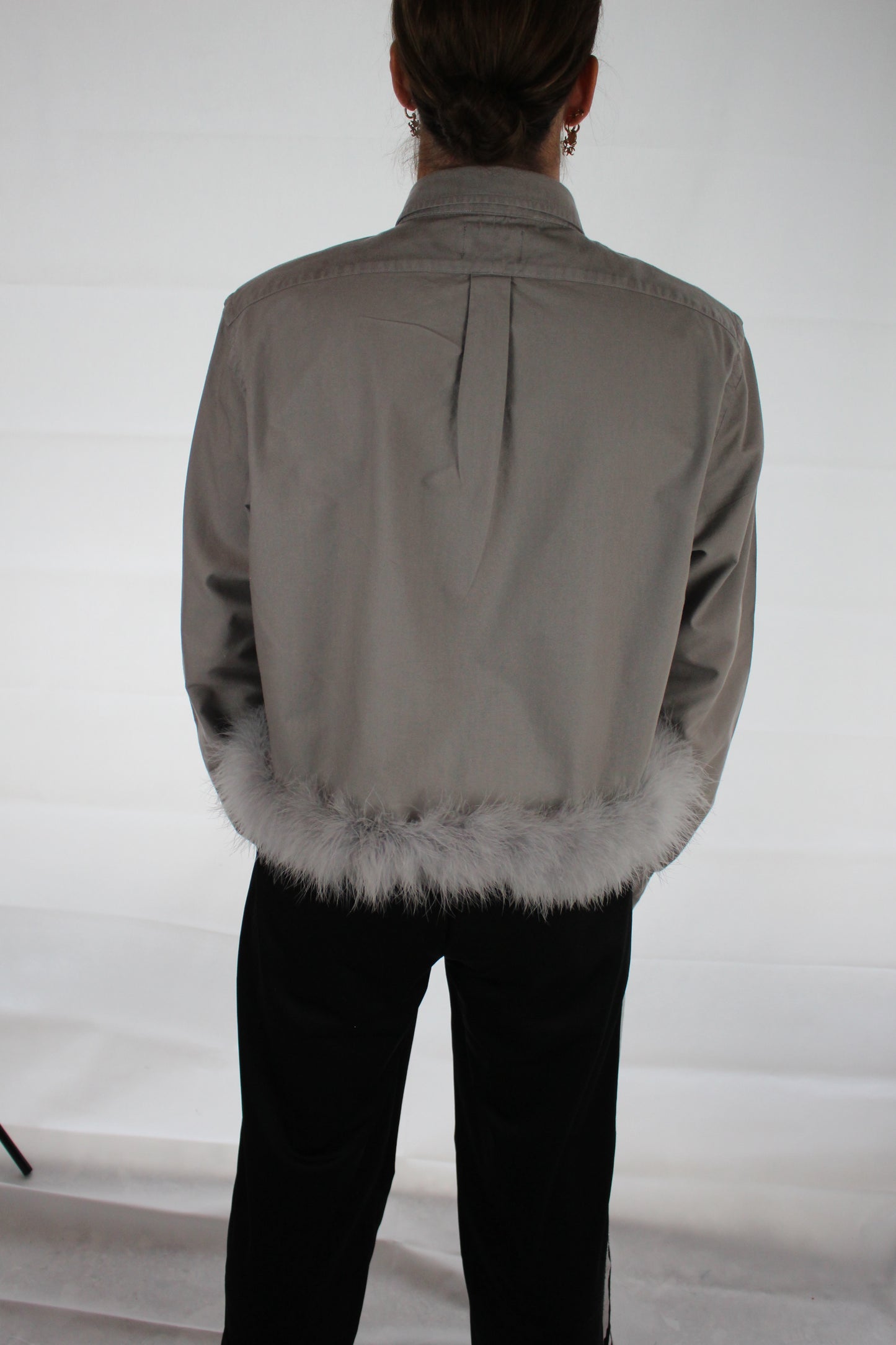 RE-BLOUSON JACKET FEATHERS GREY (S-L)